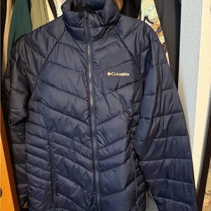 Columbia Dark Blue Quilted Jacket OBNI HEAT